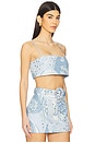 view 2 of 5 Bustier Top in Powder Blue