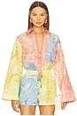 view 1 of 6 Drop Shoulder Collared Tunic in Multi Color