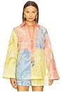 view 2 of 6 Drop Shoulder Collared Tunic in Multi Color