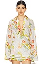 view 2 of 5 Drop Shoulder Collared Tunic in Multi