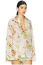 view 3 of 5 Drop Shoulder Collared Tunic in Multi