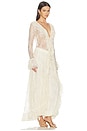 view 2 of 4 CAPA ABERTA RUFFLED FRONT OPEN CAPE in Eggshell