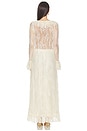 view 3 of 4 CAPA ABERTA RUFFLED FRONT OPEN CAPE in Eggshell