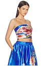 view 2 of 4 TOP HOMBROS STRAPLESS SHOULDER TOP in Blue
