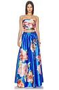 view 4 of 4 TOP HOMBROS STRAPLESS SHOULDER TOP in Blue