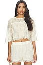 view 1 of 5 Ruffle Top in Eggshell