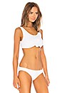 view 2 of 4 Knot Bikini Top in White