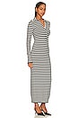 view 2 of 4 Striped Polo Dress in Ivory & Navy