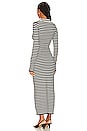 view 3 of 4 Striped Polo Dress in Ivory & Navy