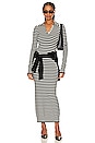 view 4 of 4 Striped Polo Dress in Ivory & Navy