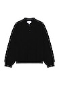 view 1 of 4 Long Sleeve Cashmere Polo in Black