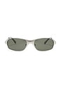 view 1 of 3 Aitken Rectangle Sunglasses in Soot