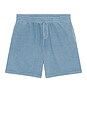 view 5 of 4 Beach Washed Terry Short in Washed After Dark Navy