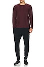 view 4 of 4 Always Beyond Long Sleeve Crew 2.0 in Midnight Burgundy Heather