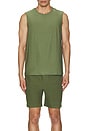 view 3 of 3 Featherweight Freeflo Muscle Tank in Moss Green Heather