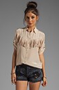 view 1 of 5 Silk Western Fringe Shirt in Nectar