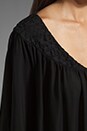 view 4 of 4 Beyond Silk Vintage Batwing Top with Lace in Black
