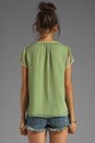 view 2 of 4 Floral Crochet Yoke Top in Pistachio