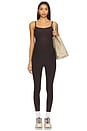 view 2 of 5 Spacedye Uplevel Maternity Jumpsuit in Dark Chocolate Heather