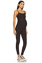 view 4 of 5 Spacedye Uplevel Maternity Jumpsuit in Dark Chocolate Heather
