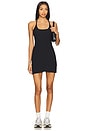 view 1 of 3 THE LINE 리브 미니 원피스 in Black Onyx