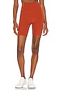 view 1 of 4 Spacedye High Waisted Biker Short in Orange Jasper Heather