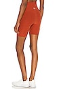 view 3 of 4 Spacedye High Waisted Biker Short in Orange Jasper Heather