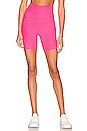 view 1 of 4 Spacedye At Your Leisure High Waisted Biker Short in Electric Pink Heather