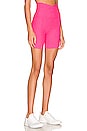view 2 of 4 Spacedye At Your Leisure High Waisted Biker Short in Electric Pink Heather