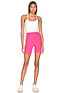 view 4 of 4 Spacedye At Your Leisure High Waisted Biker Short in Electric Pink Heather