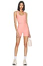 view 4 of 4 Keep Pace Biker Short in Electric Peach Heather