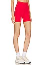view 2 of 4 Spacedye Keep Pace Biker Short in Candy Apple Red Heather