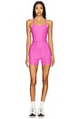 view 5 of 6 Spacedye Keep Pace Biker Shorts in Sunset Violet Heather