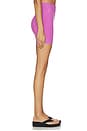 view 3 of 6 Spacedye At Your Leisure Biker 5 Short in Fun Fuchsia Heather