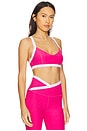 view 2 of 4 Spacedye Outlines Bra in Vivid Pink Heather & Cloud White