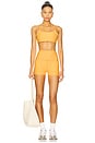 view 4 of 4 Spacedye Slim Racerback Sports Bra in Mango Pop Heather