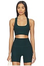 view 1 of 4 Spacedye Simplicity 2.0 Sports Bra in Dark Spruce Green Heather