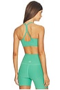 view 1 of 5 Spacedye Slim Racerback Bra in Bright Emerald Heather