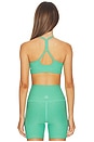 view 4 of 5 Spacedye Slim Racerback Bra in Bright Emerald Heather