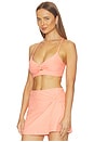 view 2 of 4 Twist Front Strappy Bra in Dreamsicle Heather