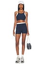 view 5 of 4 SOUTIEN-GORGE DE SPORT SPACE DYE LAYERED in Nocturnal Navy & Cloud White