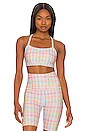 view 1 of 4 T-Back Luxe Bra in Pastel Gingham