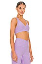 view 2 of 4 Spacedye Lift Your Spirits Sports Bra in Crisp Lavender Heather