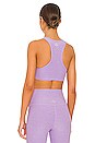 view 3 of 4 Spacedye Lift Your Spirits Sports Bra in Crisp Lavender Heather
