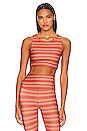 view 1 of 4 Open Back Sports Bra in Paprika Chevron