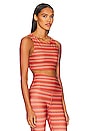 view 2 of 4 Open Back Sports Bra in Paprika Chevron
