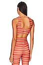 view 3 of 4 Open Back Sports Bra in Paprika Chevron