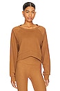 view 1 of 4 Uplift Cropped Pullover Sweatshirt in Toffee
