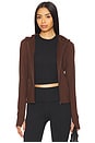 view 1 of 5 Heather Rib Morning Jog Hoodie in Espresso Heather Rib