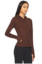view 3 of 5 Heather Rib Morning Jog Hoodie in Espresso Heather Rib
